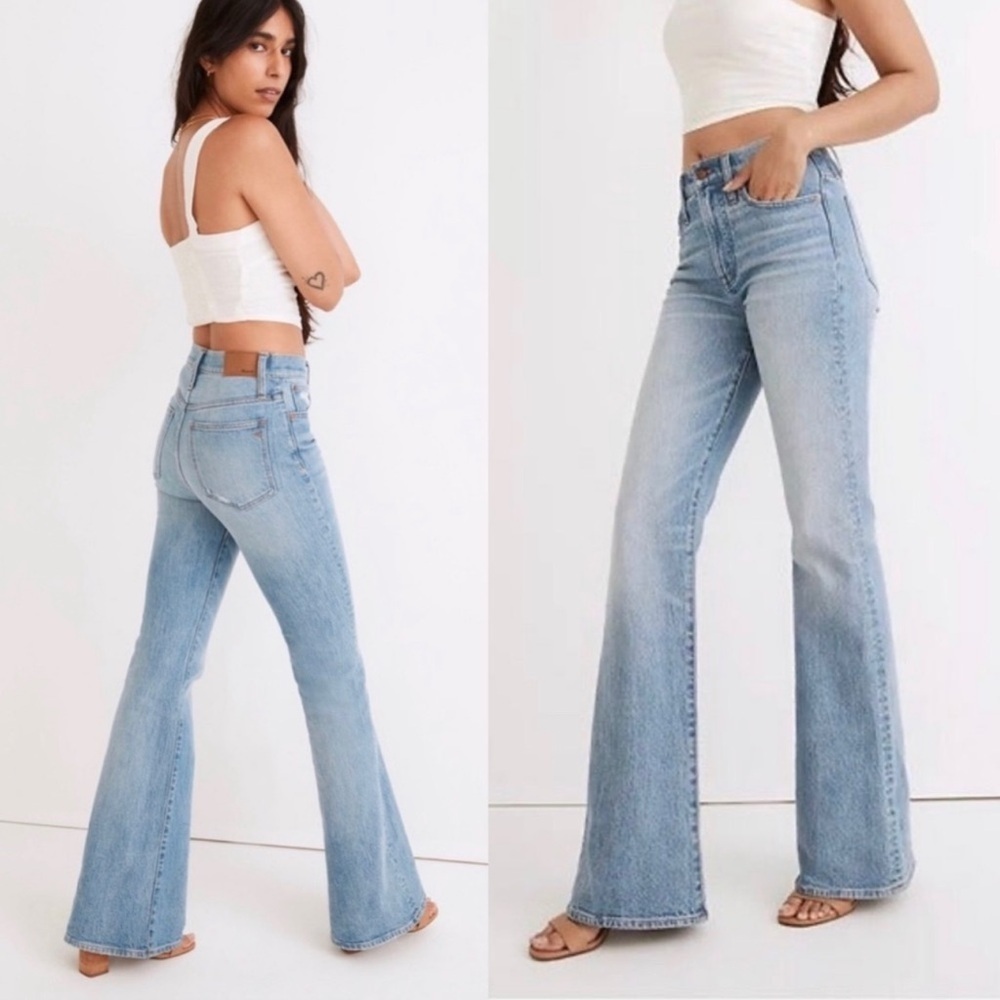 Madewell The Perfect Vintage Flare Jeans Size 27 Heritage Stretch Blue Denim